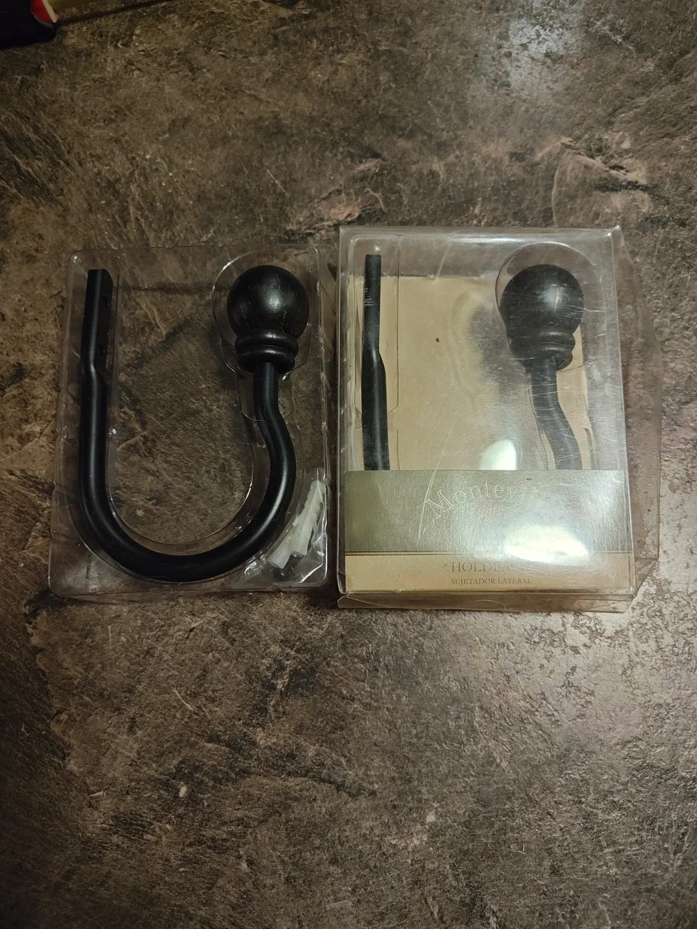 Home Wall Decor Hooks - Black Decorative Curtain Holdbacks
